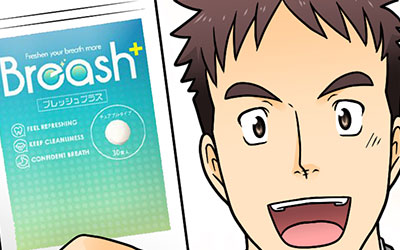 LP掲載用マンガで口臭ケア商品を紹介！ Breash様